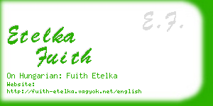 etelka fuith business card